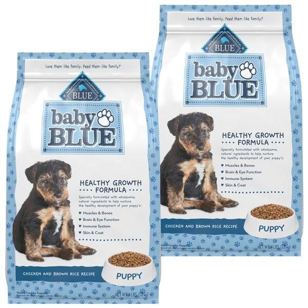 Chewy Blue Buffalo Baby Blue Healthy Growth Formula Natural Chicken & Brown Rice Recipe Puppy Dry Food 4-lb Bag Bundle Of 2