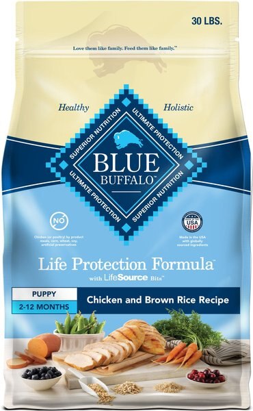 Chewy Blue Buffalo Life Protection Formula Puppy Chicken & Brown Rice Recipe Dry Dog Food 30-lb Bag