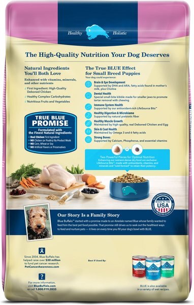 Chewy Blue Buffalo Life Protection Formula Small Breed Puppy Chicken & Oatmeal Recipe Dry Dog Food 5-lb Bag
