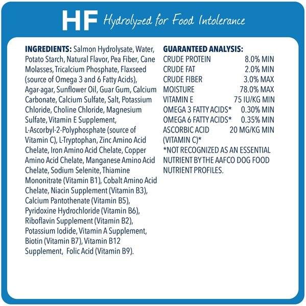 Chewy Blue Buffalo Natural Veterinary Diet HF Hydrolyzed For Food Intolerance Grain-Free Wet Dog Food 12.5-oz Case Of 24