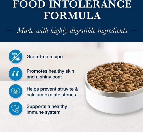 Chewy Blue Buffalo Natural Veterinary Diet HF Hydrolyzed For Food Intolerance Grain-Free Dry Dog Food 22-lb Bag