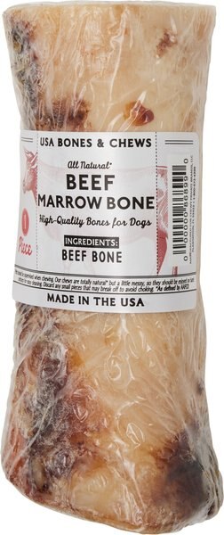 Chewy Bones & Chews Made In USA Roasted Marrow Bone 6" Dog Treat 1 Count