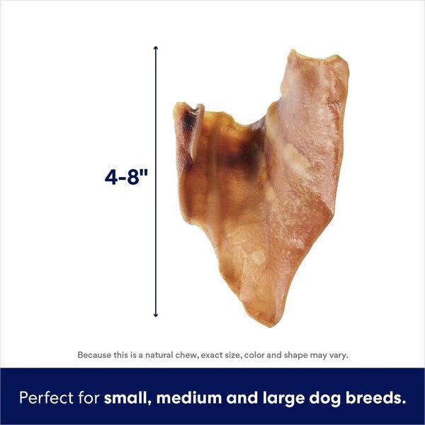 Chewy Bones & Chews Pig Ear Chews Dog Treats 20 Count