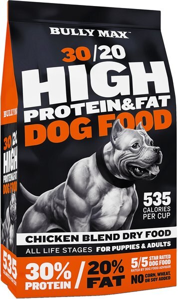 Chewy Bully Max 30/20 Adult High-Protein & Fat Chicken Dry Dog Food 15-lb Bag