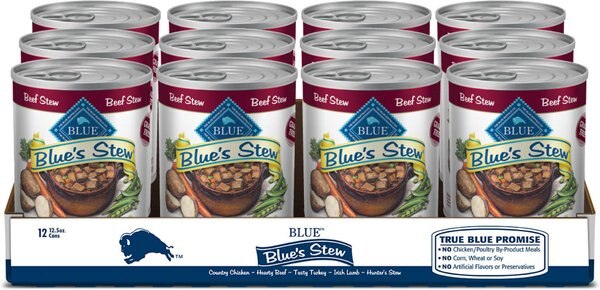 Chewy Bundle: Blue Buffalo Blue's Hearty Beef Stew + Blue's Country Chicken Stew Canned Dog Food