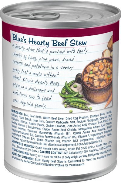Chewy Bundle: Blue Buffalo Blue's Hearty Beef Stew + Blue's Country Chicken Stew Canned Dog Food
