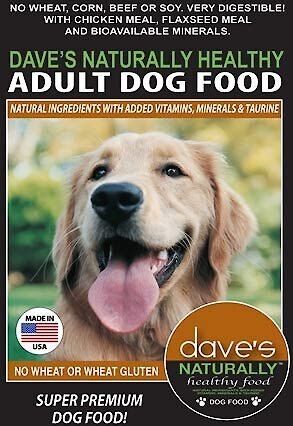 Chewy Dave's Pet Food Naturally Healthy Adult Dry Dog Food 4-lb Bag