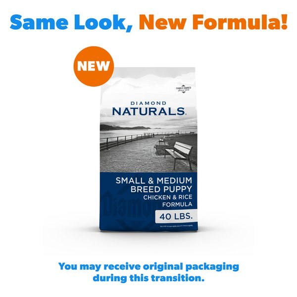 Chewy Diamond Naturals Small & Medium Breed Puppy Formula Dry Dog Food 40-lb Bag