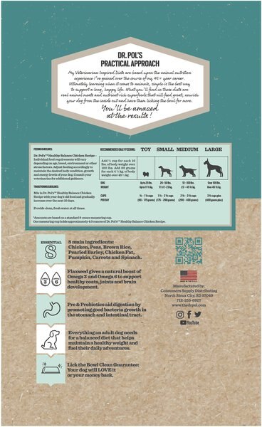 Chewy Dr. Pol Healthy Balance Chicken Recipe Dry Dog Food 24-lb Bag