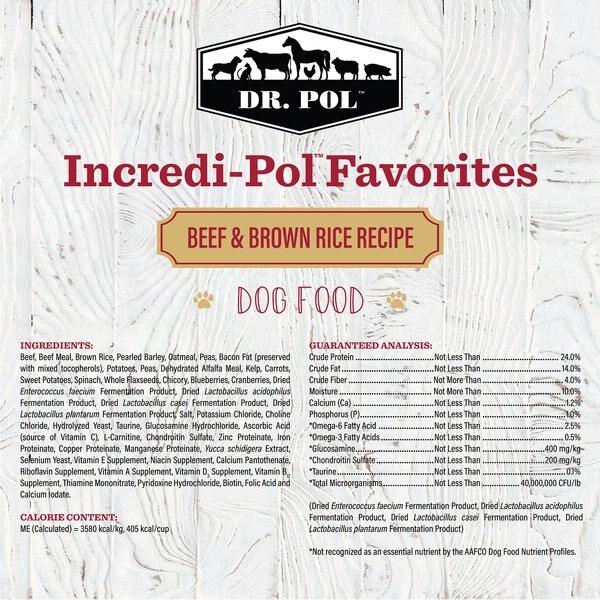 Chewy Dr. Pol Incredi-Pol Favorites Beef & Brown Rice Dog Food 24-lb Bag