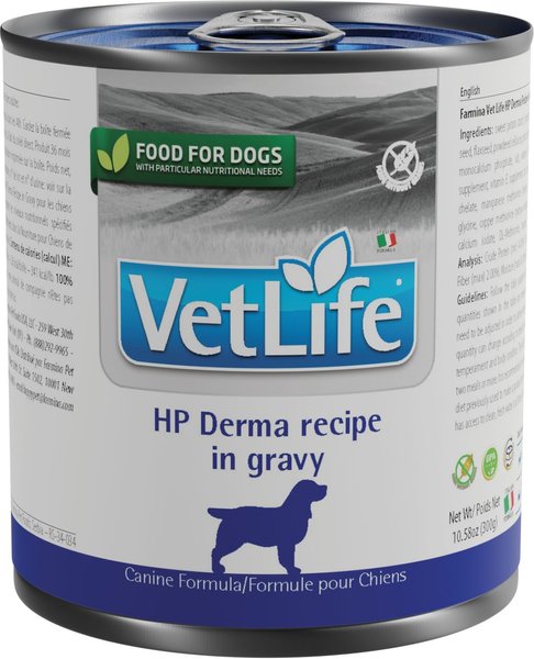 Chewy Farmina Vet Life Hydrolyzed Protein Derma Canine Wet Dog Food 10.58-oz can case of 6