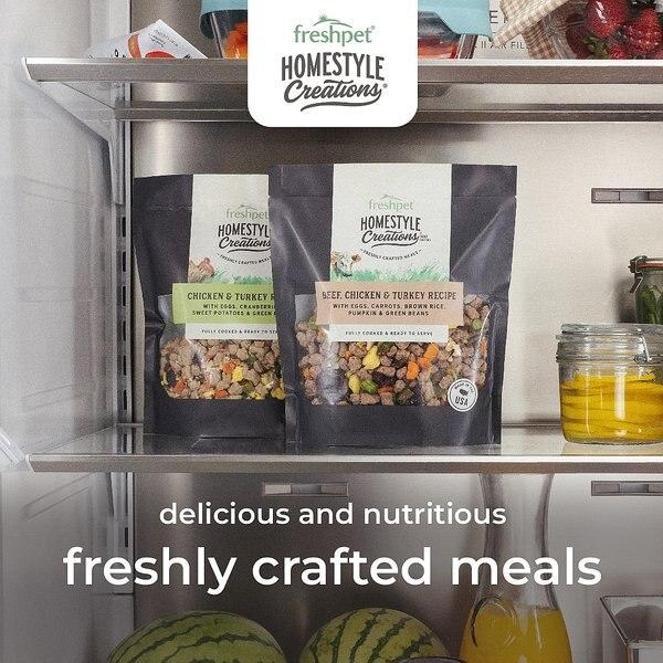 Chewy Freshpet Homestyle Creations Fresh Chicken & Turkey Recipe Dog Food 1-lb Bag Case Of 6