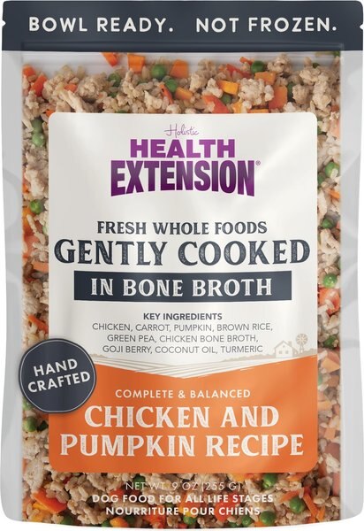 Chewy Health Extension Gently Cooked Chicken & Pumpkin Recipe Wet Dog Food 9-oz Pouch 10 Count
