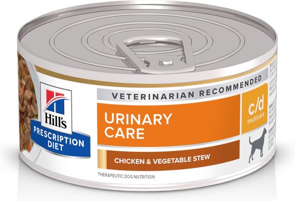 Chewy Hill's Prescription Diet c/d Multicare Urinary Care Chicken & Vegetable Stew Wet Dog Food 5.5-oz can case of 4