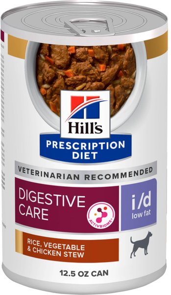 Chewy Hill's Prescription Diet I/d Digestive Care Low Fat Rice Vegetable & Chicken Stew Wet Dog Food 12.5-oz Case Of 24