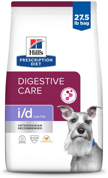 Chewy Hill's Prescription Diet i/d Digestive Care Low Fat Chicken Flavor Dry Dog Food 27.5-lb bag