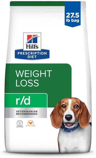 Chewy Hill's Prescription Diet r/d Weight Reduction/Management Chicken Flavor Dry Dog Food 27.5-lb bag