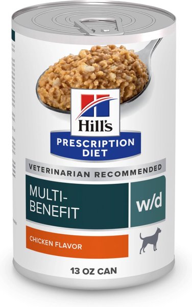 Chewy Hill's Prescription Diet W/d Multi-Benefit With Chicken Wet Dog Food 13-oz Case Of 12