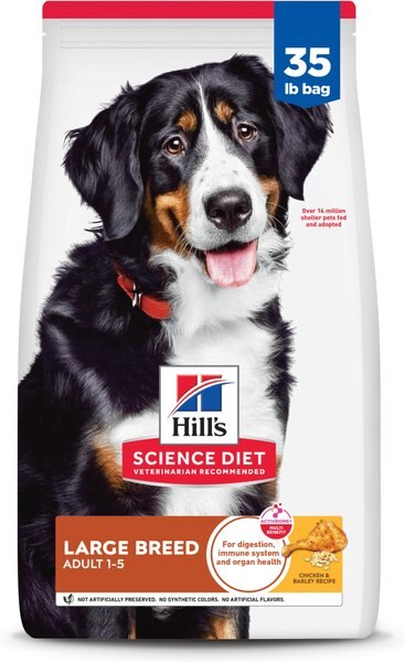 Chewy Hill's Science Diet Adult Large Breed Chicken & Barley Dry Dog Food 35-lb bag
