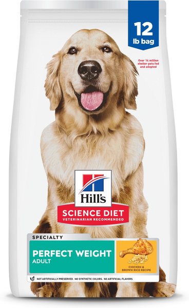 Chewy Hill's Science Diet Adult Perfect Weight Management Chicken Recipe Dry Dog Food 12-lb Bag