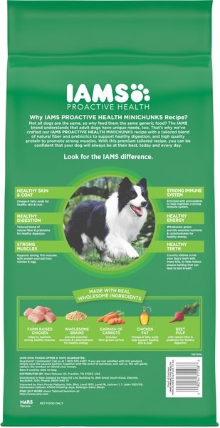 Chewy Iams Proactive Health Minichunks With Real Chicken & Whole Grains Dry Dog Food 7-lb Bag