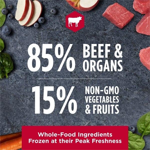 Chewy Instinct Raw Frozen Adult Bites Grain-Free Real Beef Recipe Dog Food 6-lb Bag