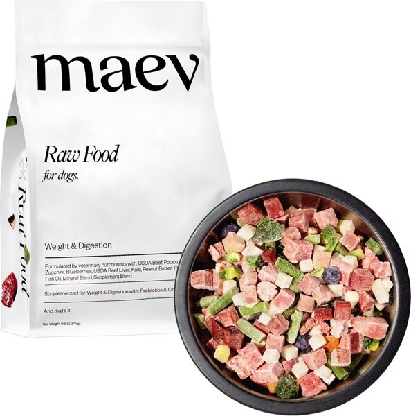 Chewy MAEV Weight & Digestion Human-Grade Raw Frozen Beef Dog Food 15-lb Bundle