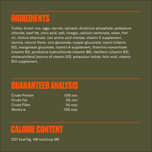 Chewy Nom Nom Freshly-Made Frozen Turkey Fare Dog Food 14-oz Pouch Case Of 14