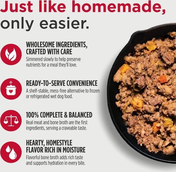 Chewy Nulo Gently-Cooked Meals Beef & Sweet Potato Recipe Wet Dog Food 9-oz Pouch Case Of 8