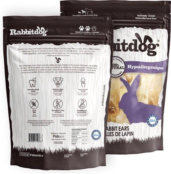 Chewy Palz&Co Rabbitdog Rabbit Ears Dog Natural Chew Treats 10-oz Bag 15 Count
