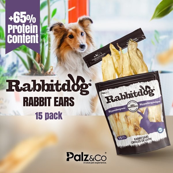 Chewy Palz&Co Rabbitdog Rabbit Ears Dog Natural Chew Treats 10-oz Bag 15 Count