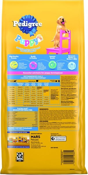 Chewy Pedigree Puppy Growth & Protection Chicken & Vegetable Flavor Dry Dog Food 3.5-lb Bag