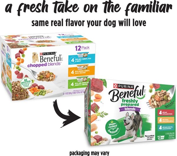 Chewy Purina Beneful Freshly Prepared Blends Variety Pack Wet Dog Food 10-oz Case Of 12