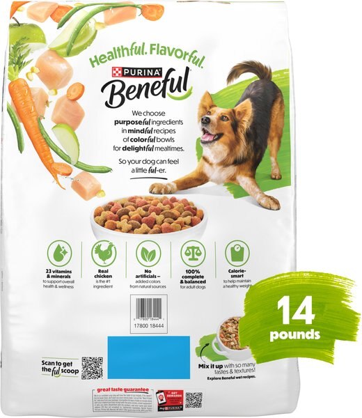 Chewy Purina Beneful Healthy Weight With Farm-Raised Chicken Dry Dog Food 14-lb Bag