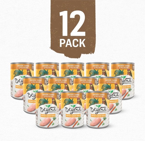 Chewy Purina Beyond Chicken Carrot & Pea Recipe Ground Entrée Grain-Free Canned Dog Food 13-oz Case Of 12