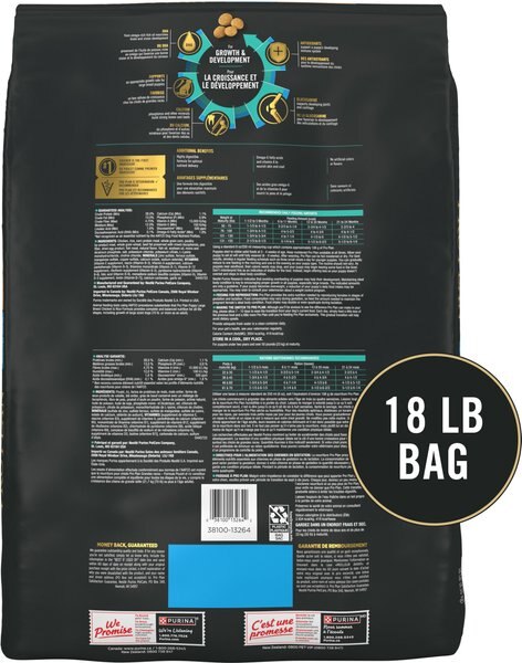 Chewy Purina Pro Plan High Protein Chicken & Rice Formula Large Breed Dry Puppy Food 18-lb Bag