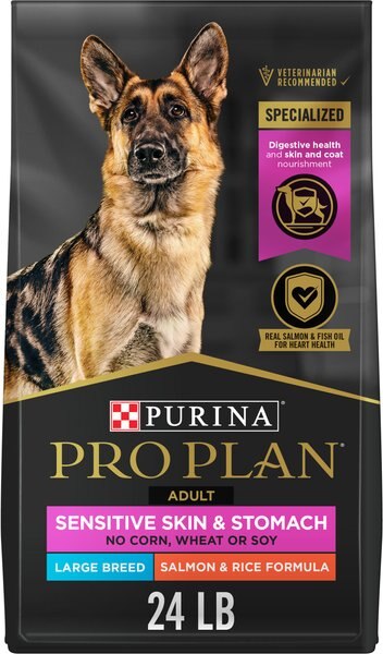 Chewy Purina Pro Plan Sensitive Skin & Stomach Salmon Adult Large Breed Formula Dry Dog Food 24-lb bag Chewy Purina Pro Plan Sensitive Skin & Stomach Salmon Adult Large Breed Formula Dry Dog Food 24-lb bag