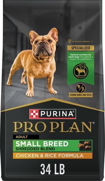 Chewy Purina Pro Plan Shredded Blend Adult Small Breed Chicken & Rice Formula Dry Dog Food 34-lb Bag