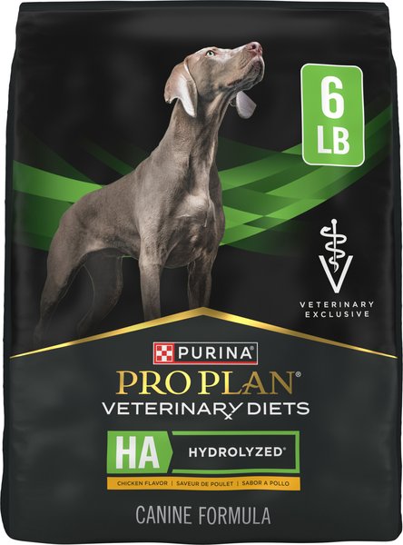 Chewy Purina Pro Plan Veterinary Diets HA Hydrolyzed Chicken Flavor Dry Dog Food 6-lb bag