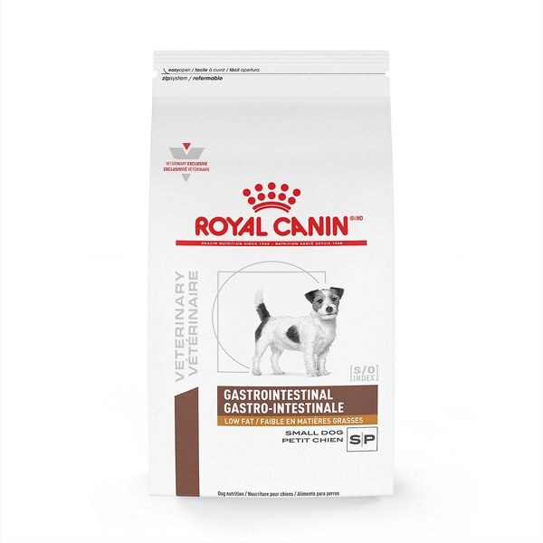 Chewy Royal Canin Veterinary Diet Adult Gastrointestinal Low Fat Small Breed Dry Dog Food 1.5-lb Bag