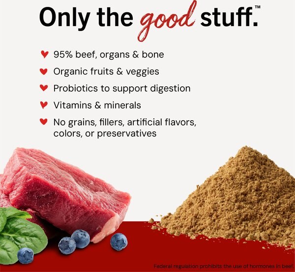 Chewy Stella & Chewy's Marie's Magical Dinner Freeze-Dried Raw Dust Grass-Fed Beef Dog Food Topper 7-oz Bag