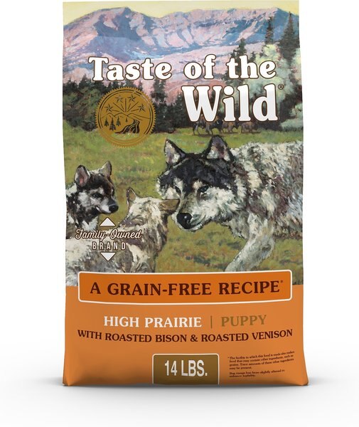 Chewy Taste Of The Wild High Prairie Puppy Formula Grain-Free Dry Dog Food 14-lb Bag