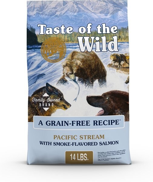 Chewy Taste Of The Wild Pacific Stream Smoke-Flavored Salmon Grain-Free Dry Dog Food 14-lb Bag