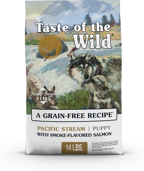 Chewy Taste of the Wild Pacific Stream Smoke-Flavored Salmon Puppy Recipe Grain-Free Dry Dog Food 14-lb bag Chewy Taste of the Wild Pacific Stream Smoke-Flavored Salmon Puppy Recipe Grain-Free Dry Dog Food 14-lb bag