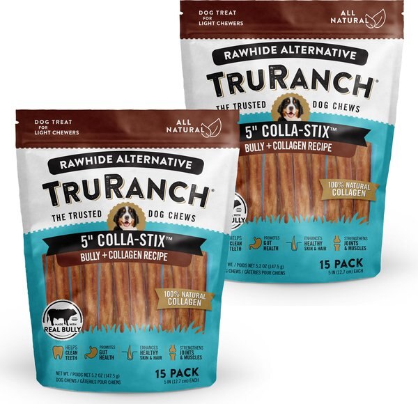 Chewy TruRanch Bully Collagen Sticks Dog Treats 5-in 30 Count