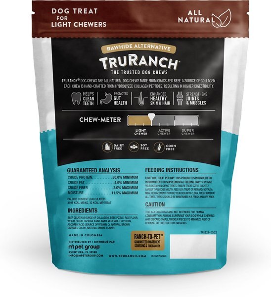 Chewy TruRanch Bully Collagen Sticks Dog Treats 5-in 30 Count