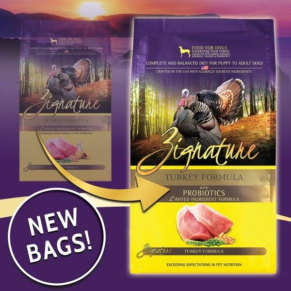 Chewy Zignature Turkey Limited Ingredient Formula Dry Dog Food 4-lb Bag