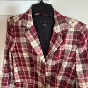 1.State Checkered Blazer Coat /size XS