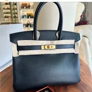 100% Authentic Hermes Birkin 30 Epsom GHW Stamp C