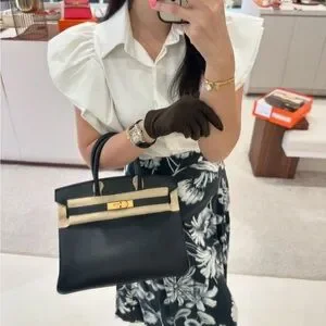 100% Authentic Hermes Birkin 30 Epsom GHW Stamp C